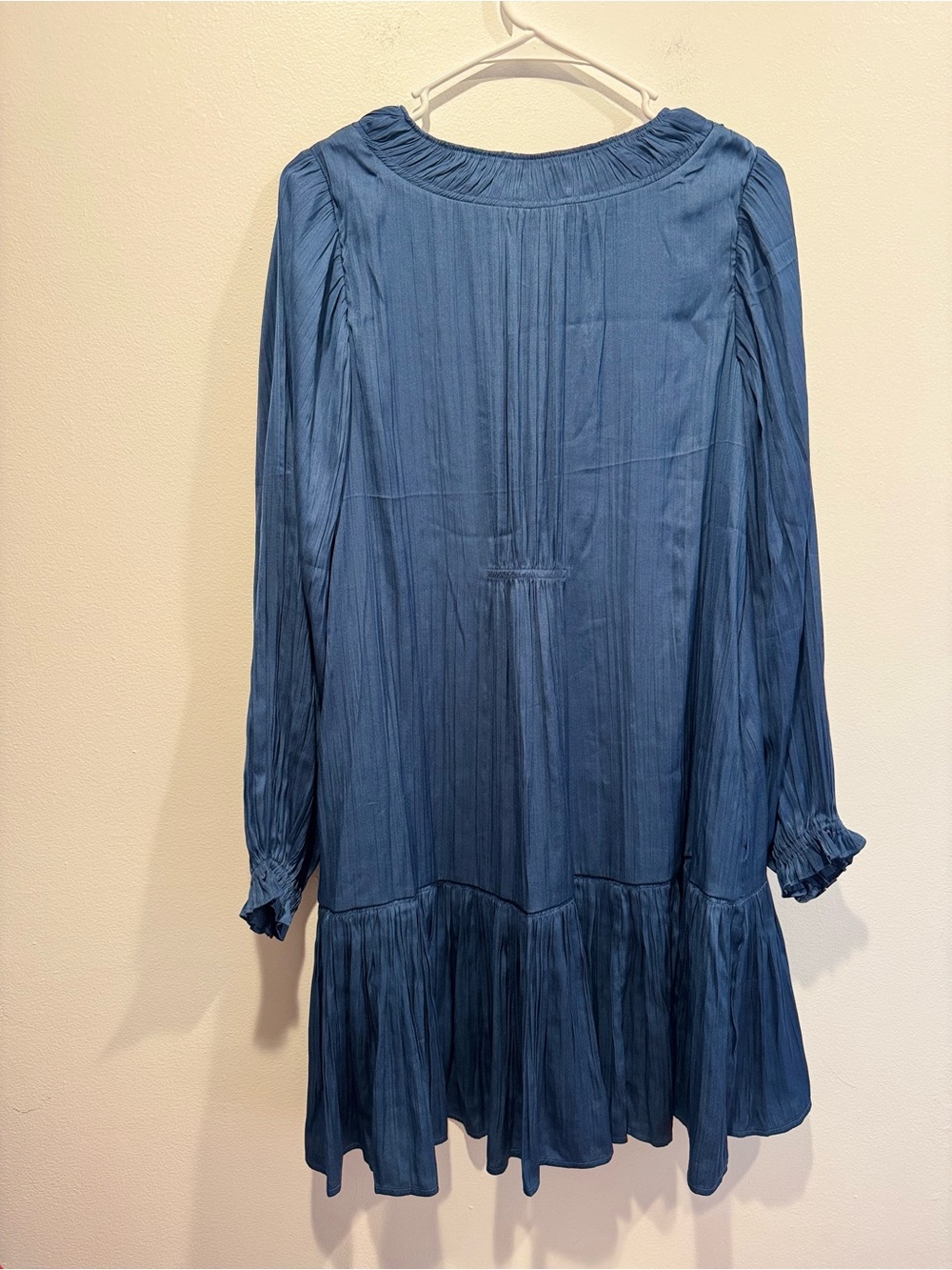 Anthropologie Blue Sabia Flounced Tunic Dress - Picture 6 of 7